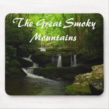The Great Smoky Mountains Cascade Waterfall Mouse Pad