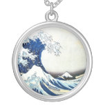 "The Great Wave" Japanese Painting by Hokusai Necklace