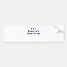 The Grooms Bestman Bumper Sticker