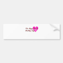 The Happy Heart Healty Body Bumper Stickers