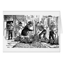 "The Happy Street Cleaner Calaveras" Greeting Card