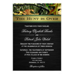 The Hunt is Over Hunting Camo Wedding Invitations