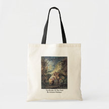 The Hunter Of The Nest By Antoine Watteau Tote Bag