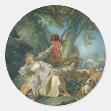 The Interrupted Sleep - François Boucher Sticker