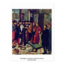 The Judgment Of Cambyses (Left Panel, Detail) Post Card