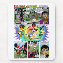 The Karate Angels Comic Book Mousepad