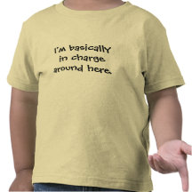 The Kid is in Charge - Funny Kids Shirt