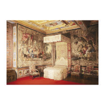 The king's bedchamber stretched canvas print