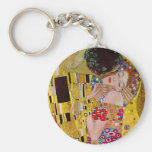 The Kiss (detail) by Gustav Klimt Key Chain