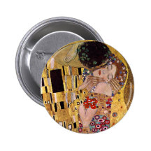 The Kiss, Gustav Klimt Pinback Buttons