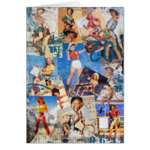The Kitsch Bitsch : Destroyed Cowgirl Pin-Up No.1 Card