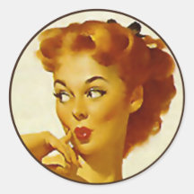 The Kitsch BItsch : Pin-Up Portraits Round Sticker