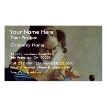 The Lacemaker, Français La Dentelière,  By Vermeer Business Card Template