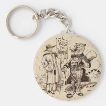 The Lady and the Tiger by Clifford K. Berryman Key Chain