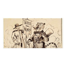 The Lady and the Tiger by Clifford K. Berryman Custom Photo Card