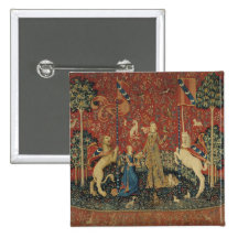 The Lady and the Unicorn: 'Taste' Pinback Button