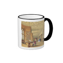 The Library, Windsor Castle, 1838 (colour litho) Coffee Mugs
