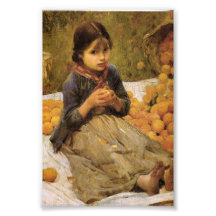 The Little Orange Gatherer Photo Print