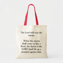 The Lord will stop the enemy Tote Bag