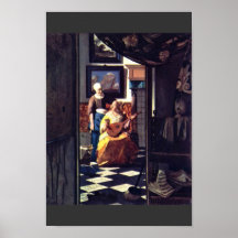 The Love Letter,  By Johannes Vermeer Posters