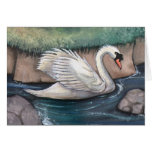The Magical Swan Fantasy Wildlife Art Card