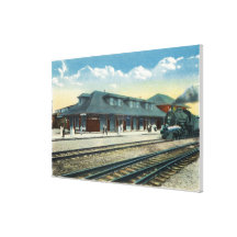The Maine Central Railroad Station Stretched Canvas Prints