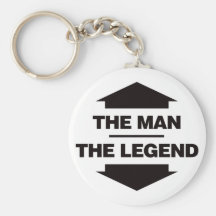 The Man The Legend - Black Key Chains