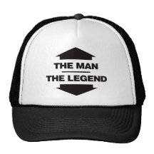 The Man The Legend - Black Trucker Hats