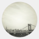 The Manhattan Bridge in Black and White Sticker