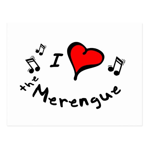 the Merengue I Heart-Love Gift Postcards