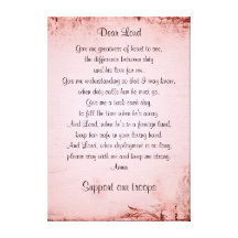 The military wife's prayer canvas prints