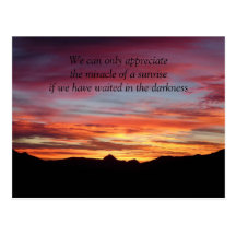 The miracle of a sunrise postcard