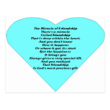 The Miracle of Friendship Post Card