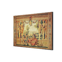 The Month of July/ Chateau of Vincennes Stretched Canvas Print