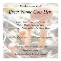 The Mushroom Family Personalized Invite