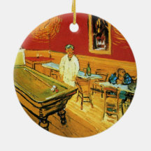 The Night Cafe by Vincent Van Gogh Christmas Ornaments