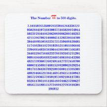 The Number PI to 500 digits.3.14159... Mousepad