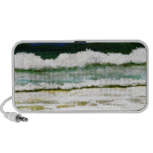 The Ocean's Elegance - Ocean Surf Beach Art Laptop Speakers