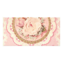 the old flower custom photo card