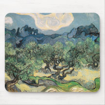 the olive trees,1889, Vincent van Gogh Mouse Pads
