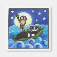 The Owl and the Pussycat - Cat Magnet