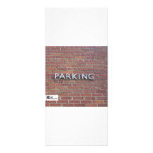 The Parking Brick Wall Custom Rack Card