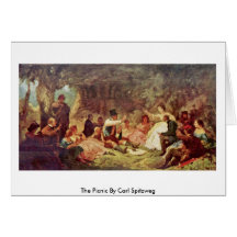 The Picnic By Carl Spitzweg Greeting Card