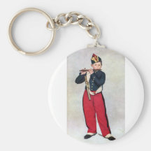 The Piper by Edouard Manet Keychains