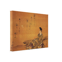 The poet by Hokusai Stretched Canvas Prints