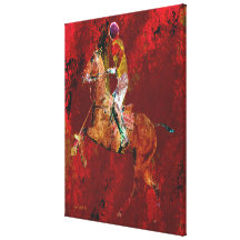 The Polo Player Stretched Canvas Print