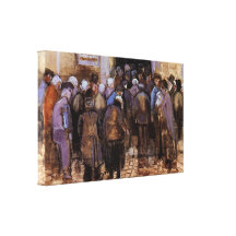 The poor and money by Vincent van Gogh Gallery Wrapped Canvas