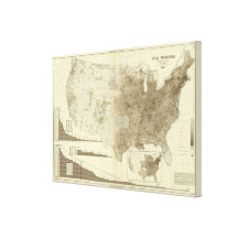 the Population density of counties Canvas Prints