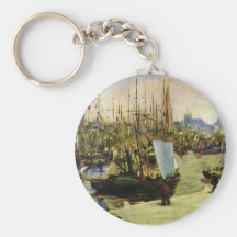 The Port of Bordeaux by Edouard Manet Key Chain