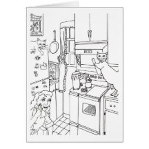 The Pot Boils Over Greeting Card